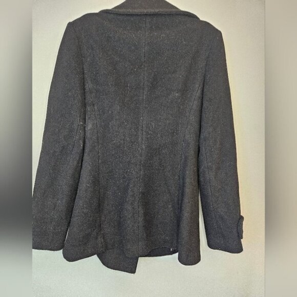 Aritzia Wilfred Women's Wool Cashmere Pea Coat. XS Black Double Breasted - Picture 7 of 11